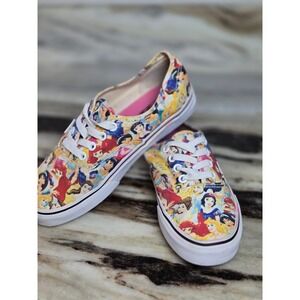 Vans Authentic Disney Princess Multi Character Print Low Top Sneakers Canvas 6.5